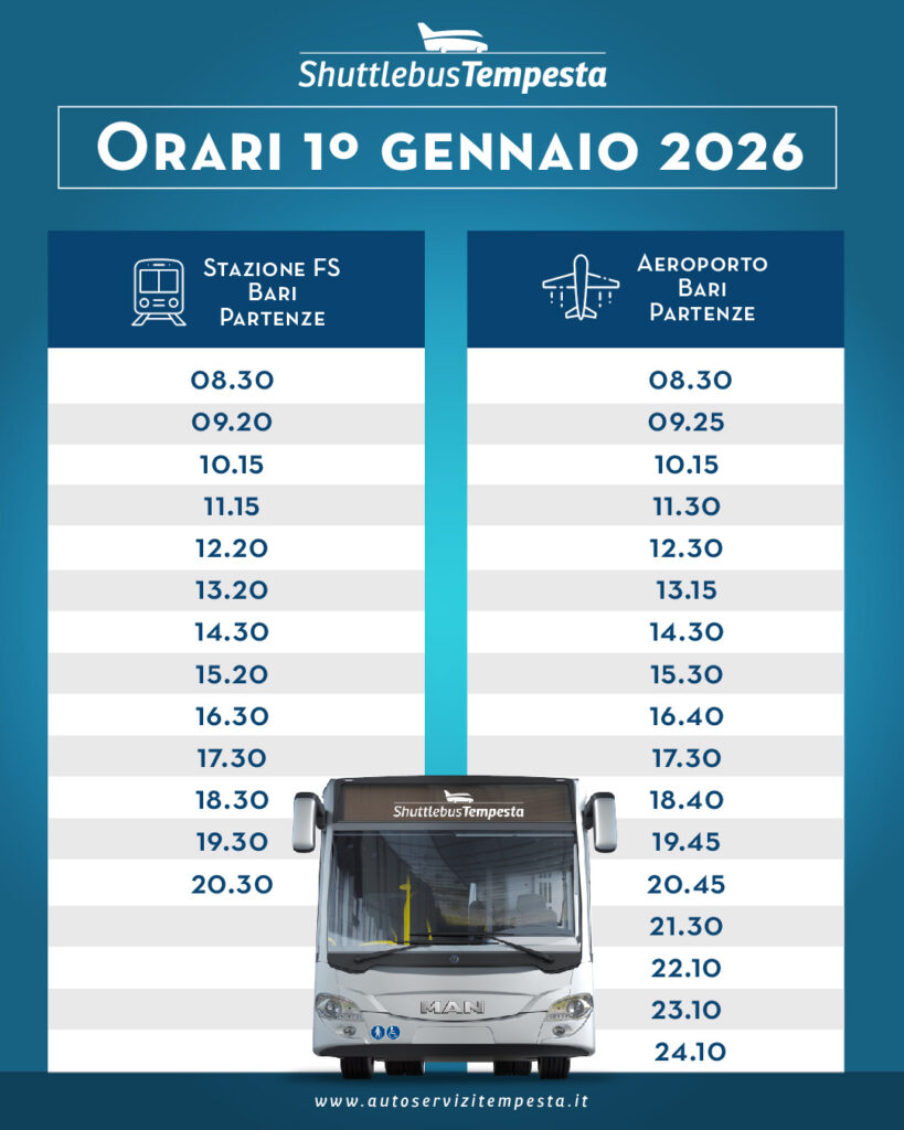 Tempesta autoservizi dicembre 2025_orari 1 gennaio 2026
