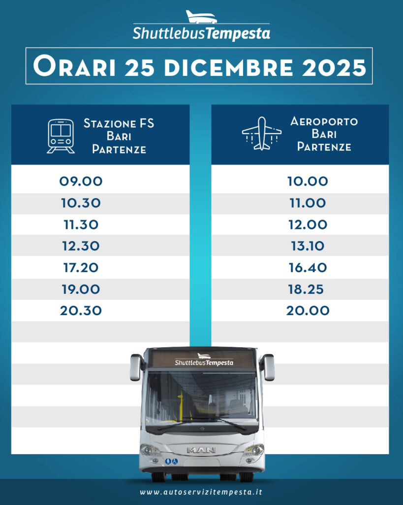 Tempesta autoservizi dicembre 2025_orari 25 dicembre